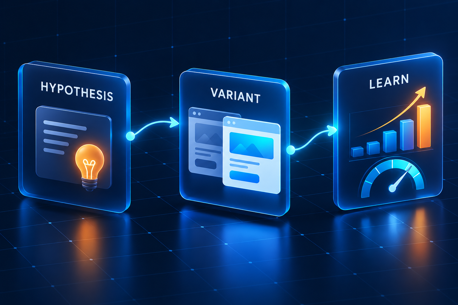 Hypothesis, variant, and learn framework for A/B testing