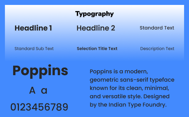 Manglam Consultancy typography - Poppins typeface for clear and accessible financial information hierarchy