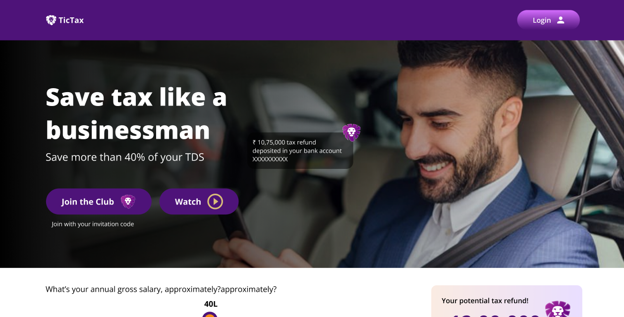 TicTax UI design - after redesign
