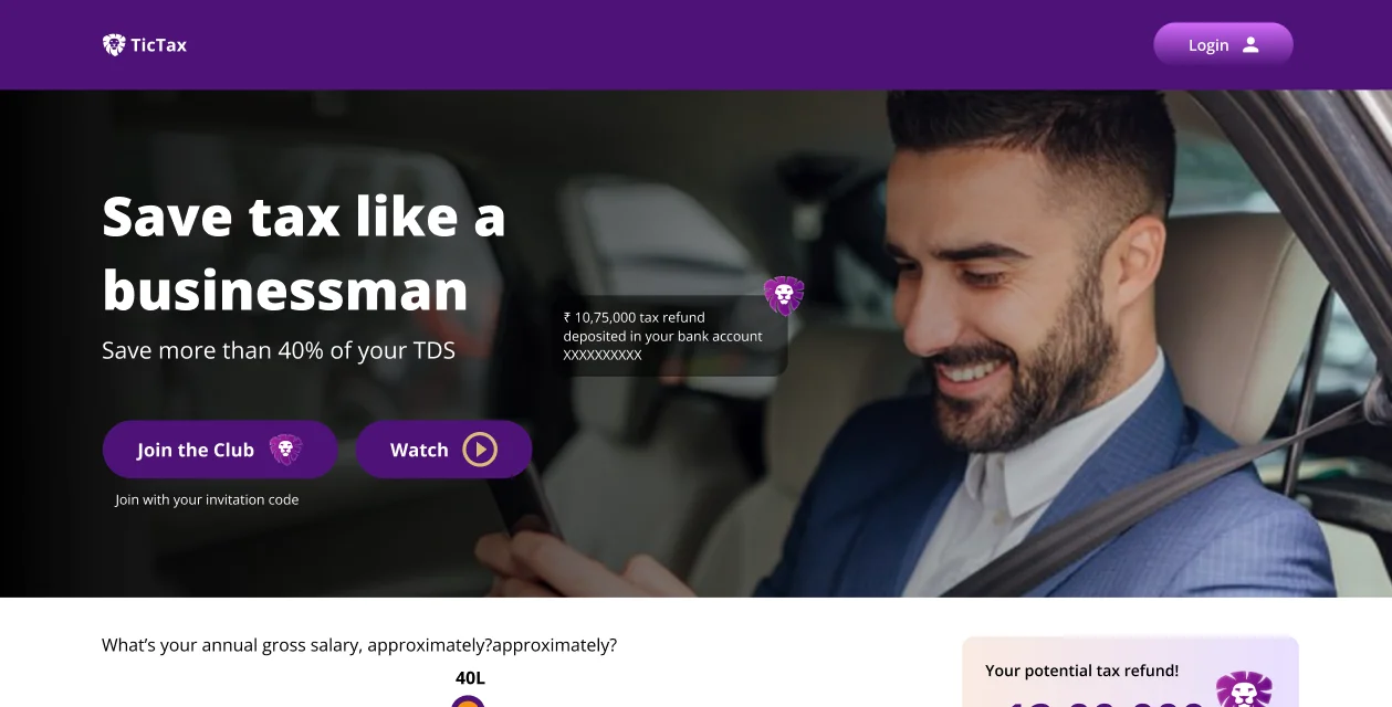 TicTax UI design - after redesign