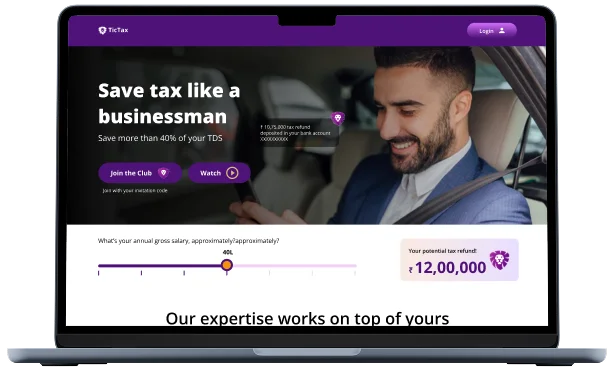 Tictax - fintech tax-saving platform UI/UX design project mockup