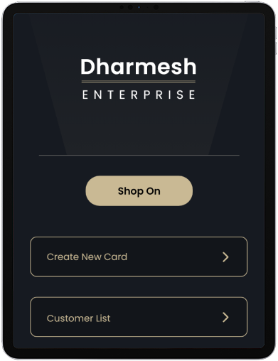 Dharmesh Enterprise – inventory and billing management app UI/UX design mockup